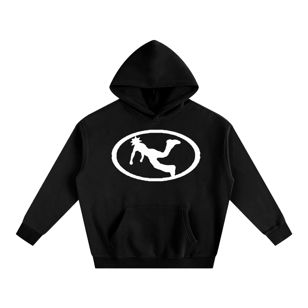Pluto W Oval Logo Oversize Fleeced Hoodie