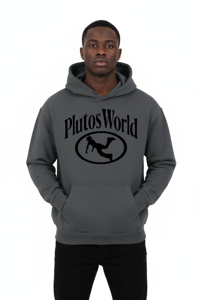 Plutos World Arch Oval Logo Essential Heavyweight Hoodie