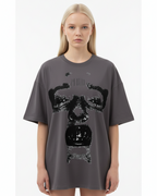 Pluto Cross Face Loose Cotton Tee-Shirt