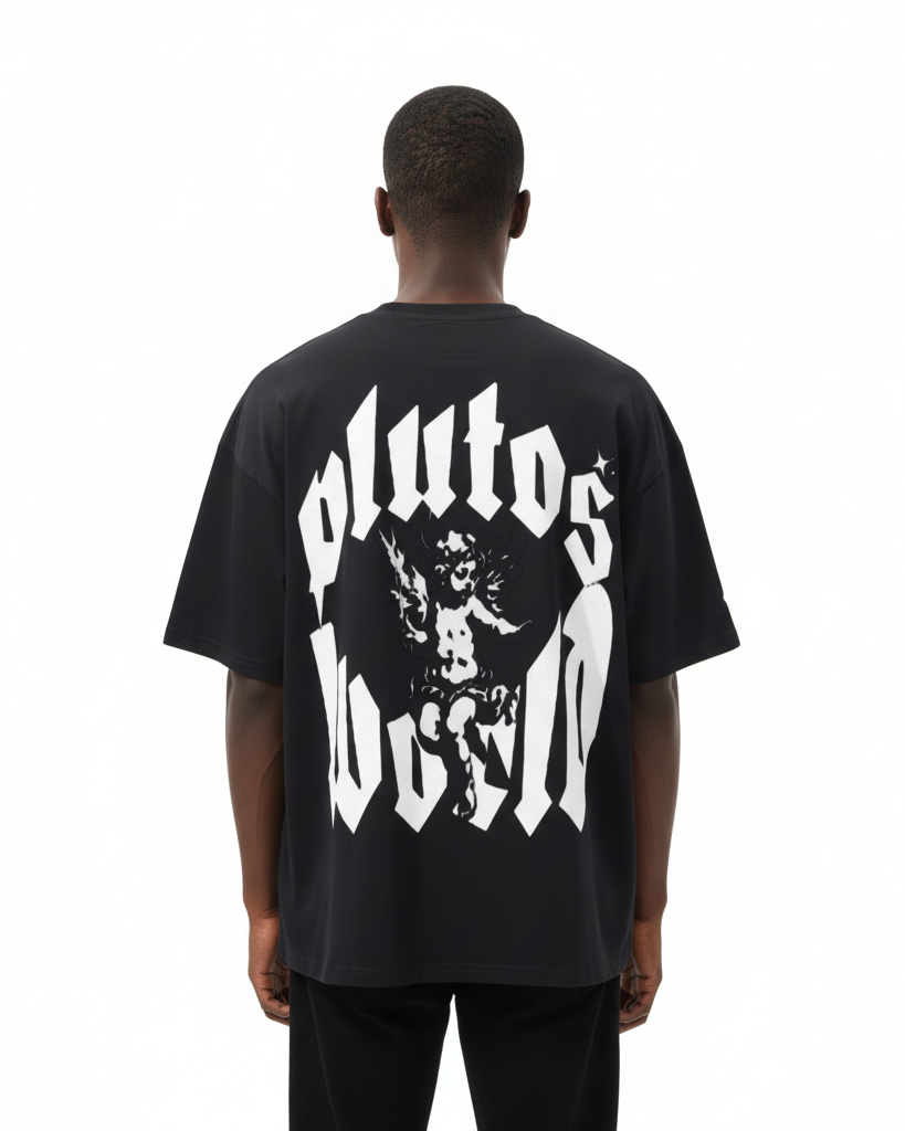 PlutosWorld Angel Streetwear Cotton Loose Tee-Shirt