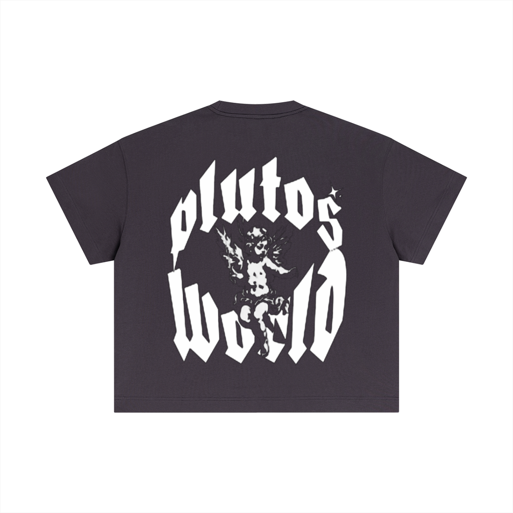 PlutosWorld Angel Cotton Boxy Tee-Shirt