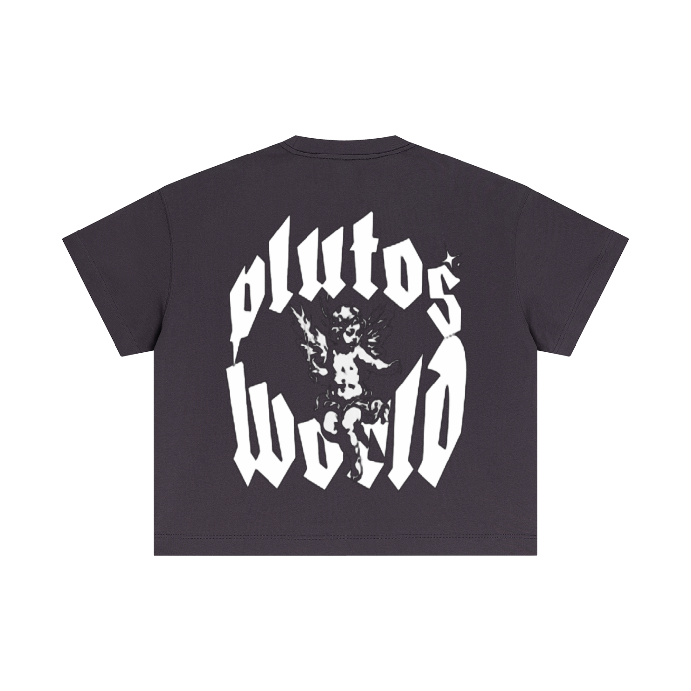 PlutosWorld Angel Cotton Boxy Tee-Shirt