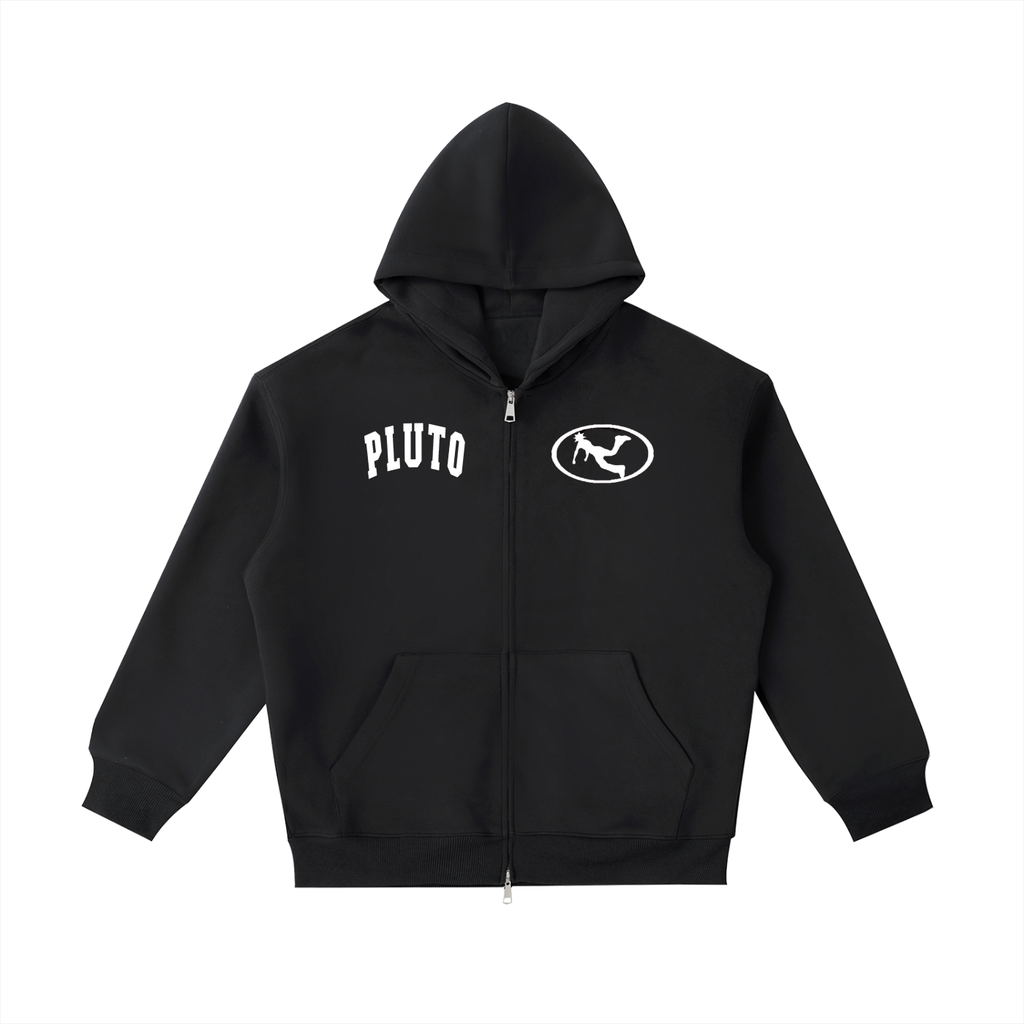 Pluto Oval Logo Heavyweight Zip-up Hoodie