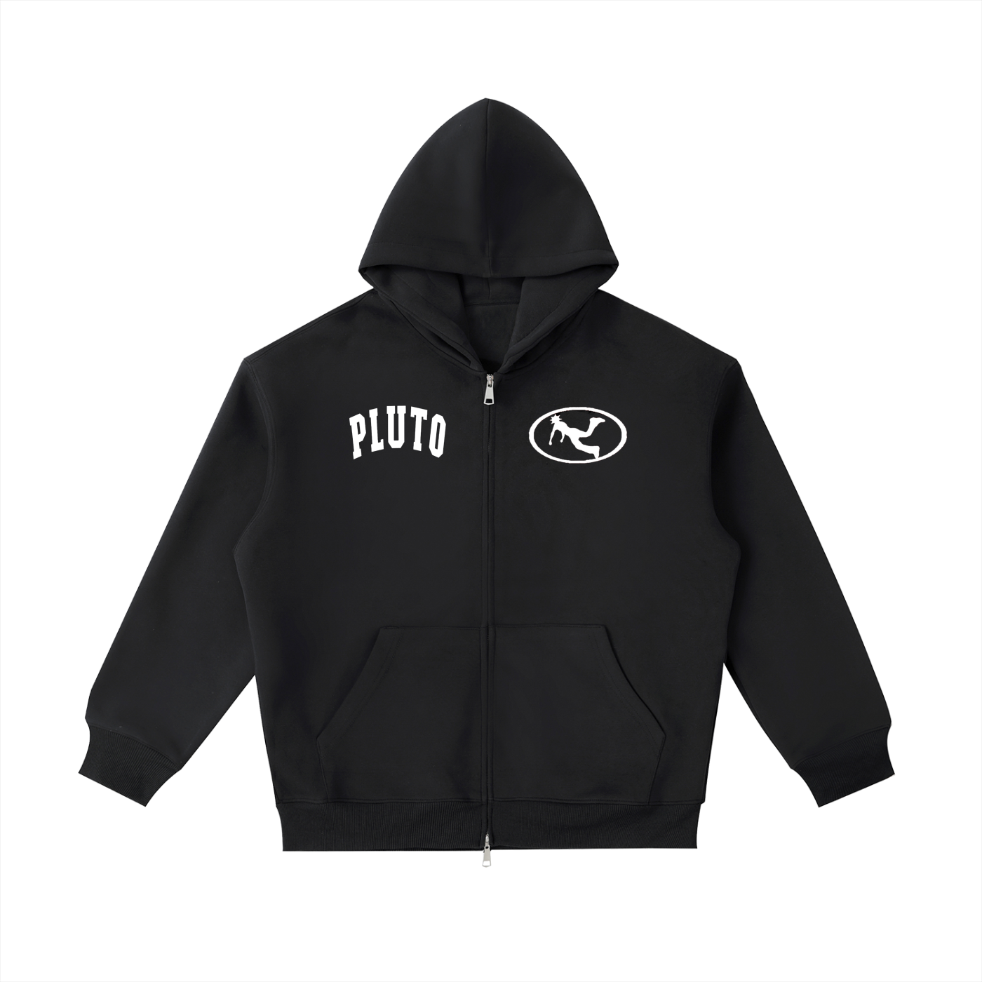 Pluto Oval Logo Heavyweight Zip-up Hoodie