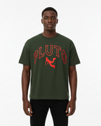RED Pluto Outline Cotton Boxy Tee-Shirt