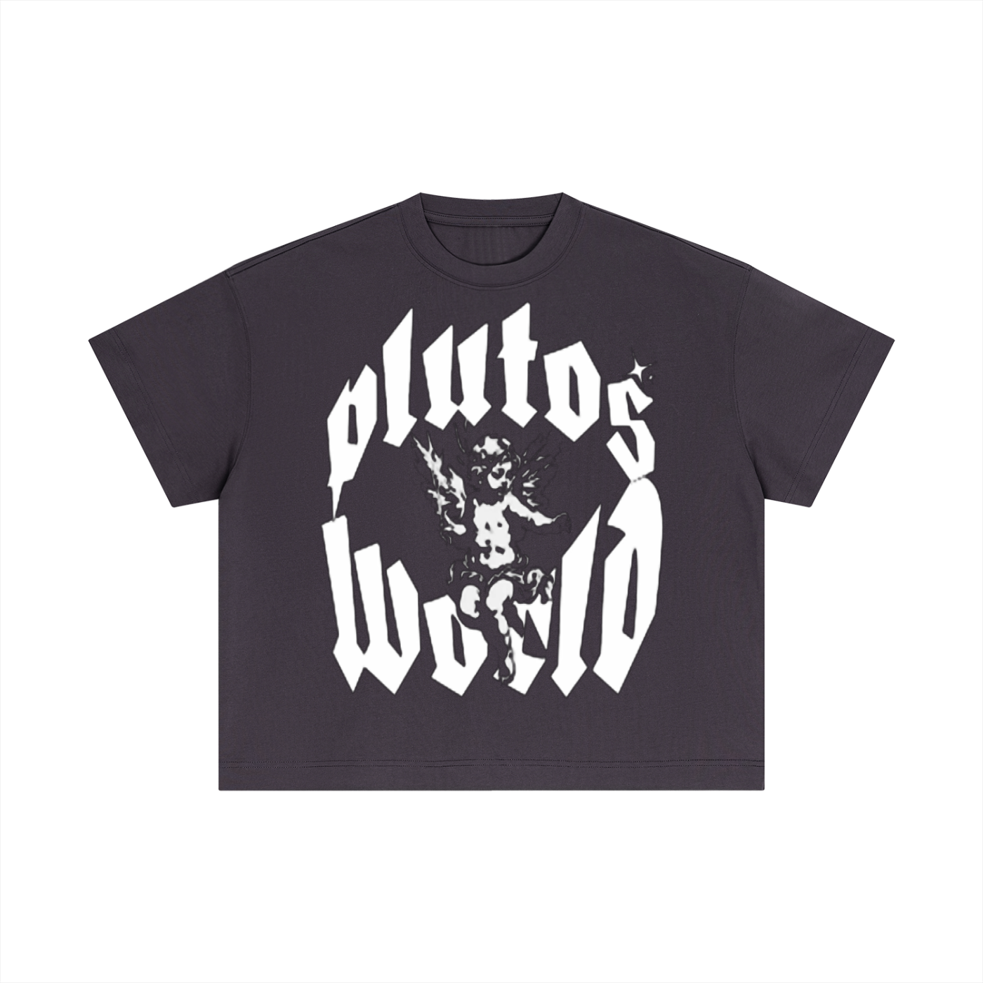 PlutosWorld Angel Cotton Boxy Tee-Shirt