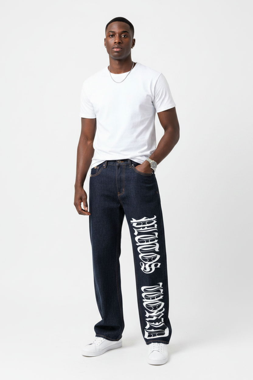 PLUTOSWORLD Heavyweight Straight Leg Denim Jeans