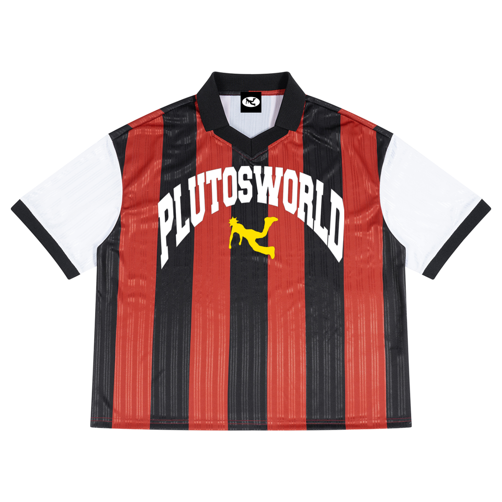 PLUTOSWORLD Striped Collared Soccer Jersey