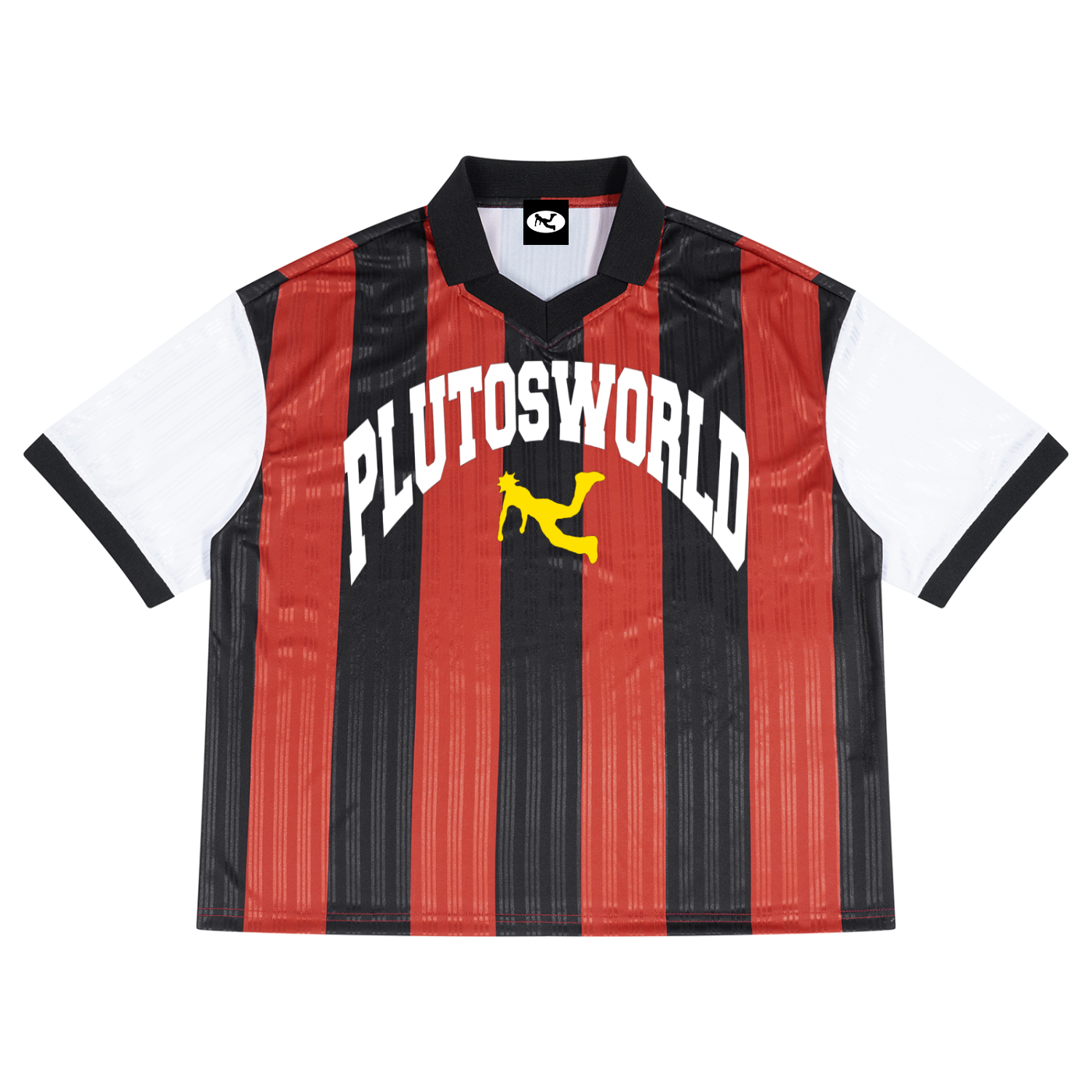 PLUTOSWORLD Striped Collared Soccer Jersey